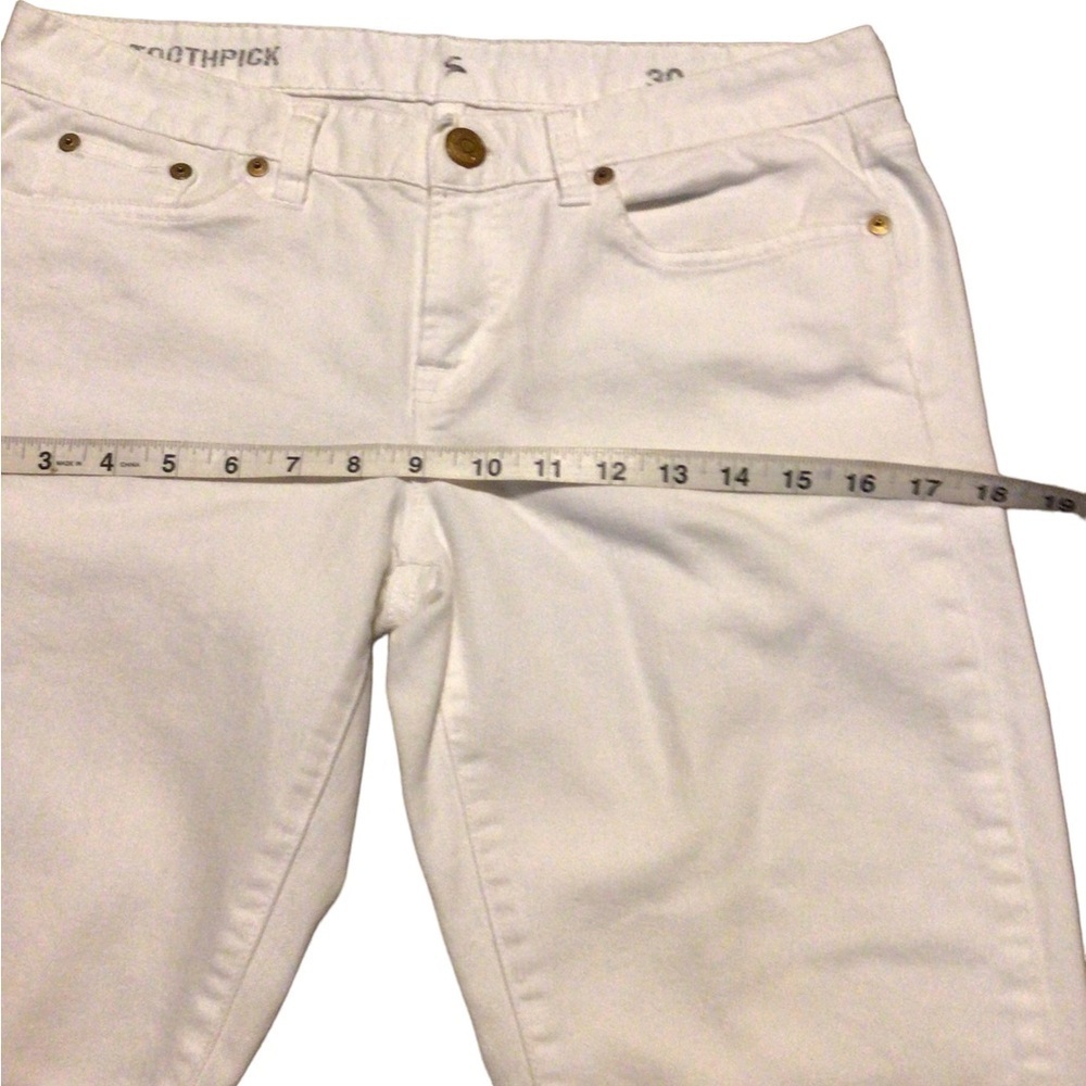 J. Crew Jeans Size 30 White Toothpick Ankle - Picture 9 of 11